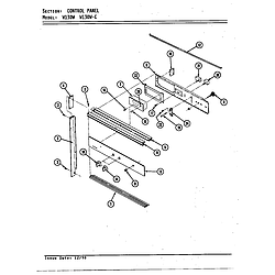 W130 Wall Oven Control panel (wht) (w130w) (w130w-c) Parts diagram