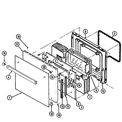 W131B Range Door Parts diagram