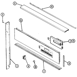 W131W Range Control panel Parts diagram