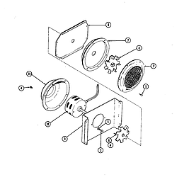 W136 Range Convection motor Parts diagram