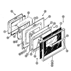 W136 Range Door Parts diagram