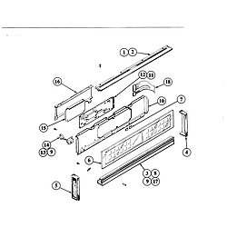 W188W Range Control panel Parts diagram