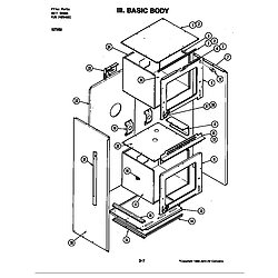 W256 Electric Wall Oven Basic body (w256w) (w256w) Parts diagram