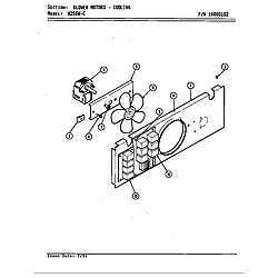 W256 Electric Wall Oven Blower motor/cooling (w256w-c) (w256w-c) Parts diagram