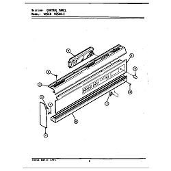 W256 Electric Wall Oven Control panel (w256) (w256) Parts diagram