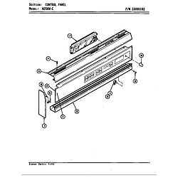 W256 Electric Wall Oven Control panel (w256w-c) (w256w-c) Parts diagram