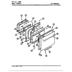 W256 Electric Wall Oven Door (w256w-c) (w256w-c) Parts diagram