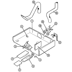 W27100B Electric Wall Oven Internal controls Parts diagram