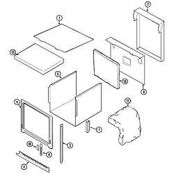 W27100W Electric Wall Oven Body Parts diagram