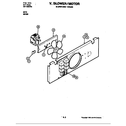 W276W Microwave Blower motor (cooling fan lower) Parts diagram
