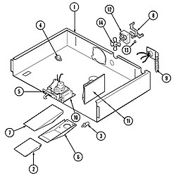 W30400BC Electric Wall Oven Internal controls Parts diagram