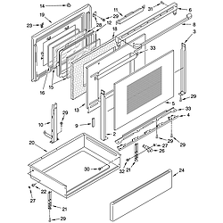 WHP54803 Free Standing - Electric Door and drawer Parts diagram