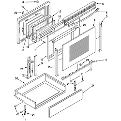 WLP85800 Free Standing - Electric Door and drawer Parts diagram