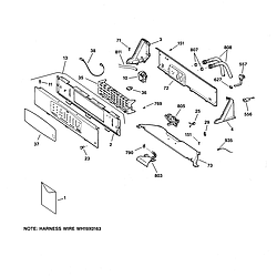 WNSB8060B0WW Washer Controls & backsplash Parts diagram