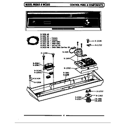 WU482 Dishwasher Control panel & components Parts diagram