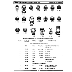 WU482 Dishwasher Faucet adapter kit (wc482) (wc482) Parts diagram