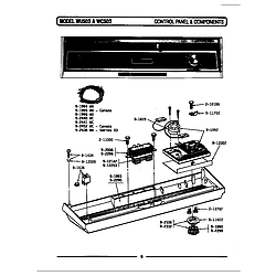 WU482 Dishwasher Faucet assy, cbnt, front pnl & base (wc) Parts diagram