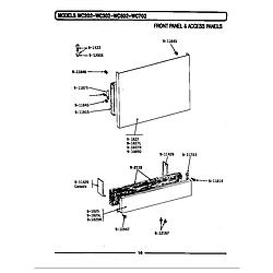 WU502 Dishwasher Front panel & access panels (wc502) (wc502) Parts diagram