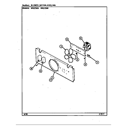 WW2750B Electric Wall Oven Blower motor (cooling) Parts diagram