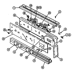 WW2750B Electric Wall Oven Control panel Parts diagram