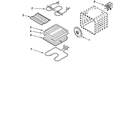 YGY398LXPB00 Slide In Range Electric Internal oven Parts diagram
