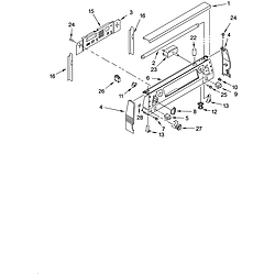 YKERC507HS4 Free Standing Electric Range Control panel Parts diagram