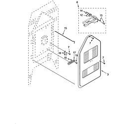 YKERC507HS4 Free Standing Electric Range Rear chassis Parts diagram