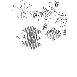 YKERC507HW0 Free Standing Electric Range Oven Parts diagram