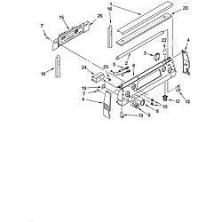 YKERS507HWO Free Standing Electric Range Control panel Parts diagram