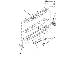 YKESC307HS6 Slide In Range Electric Control panel Parts diagram