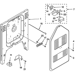 YKESC307HS6 Slide In Range Electric Rear chassis Parts diagram