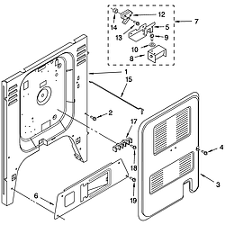 YKGRT607HS5 Free Standing Gas Range Rear chassis Parts diagram