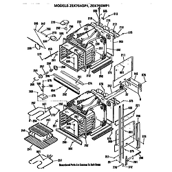 ZEK755WP1WG Electric Range Main body Parts diagram